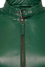 Load image into Gallery viewer, Elle Annette Leather Jacket in Forest Green RRP £299
