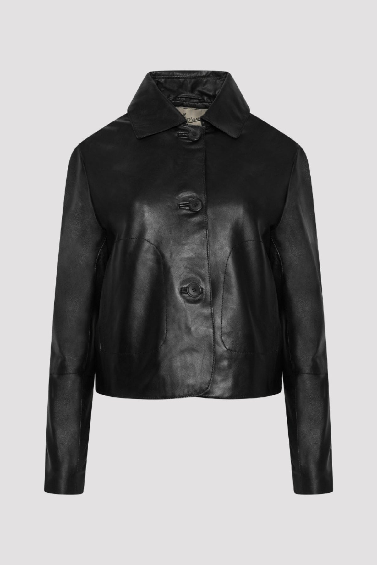 Megan Pelle D’annata Real Leather Jacket in Black RRP £279