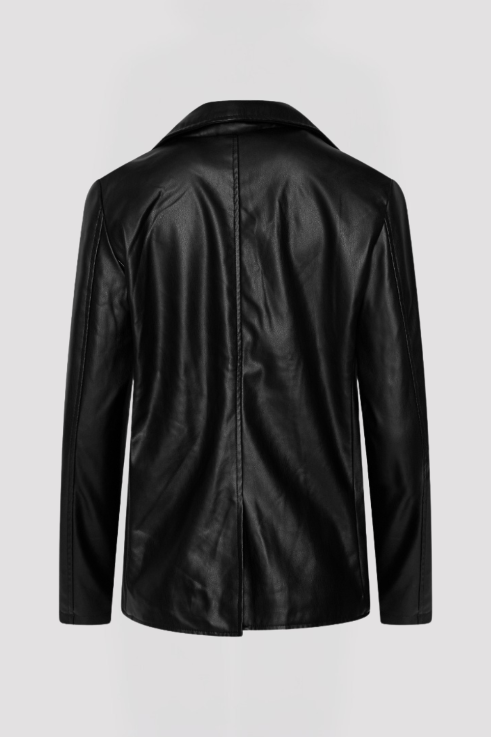 Fawn Nikki Faux Leather Blazer in Black RRP £129