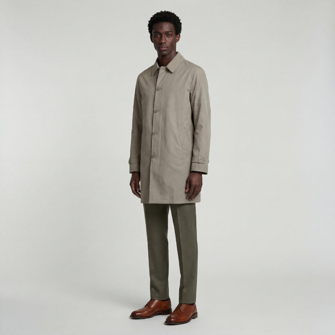 James  Harry Brown Basic Raincoat in Stone RRP £149