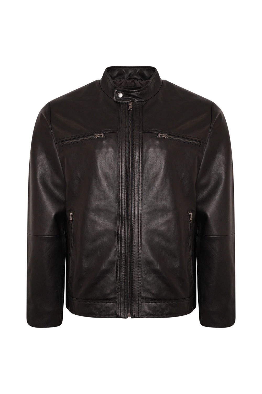 Walter Leather Jacket in Black RRP £299