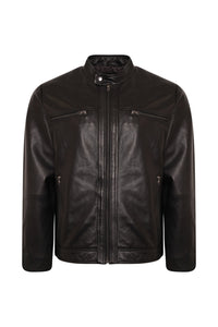 Walter Leather Jacket in Black RRP £299