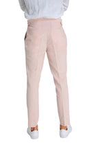 Load image into Gallery viewer, Chris Slim Fit Linen Cotton Blend Suit Smart Trousers in Pink RRP £89
