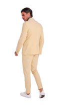 Load image into Gallery viewer, Chris Slim Fit Linen Cotton Blend Single Breasted Suit Blazer in Yellow RRP £159
