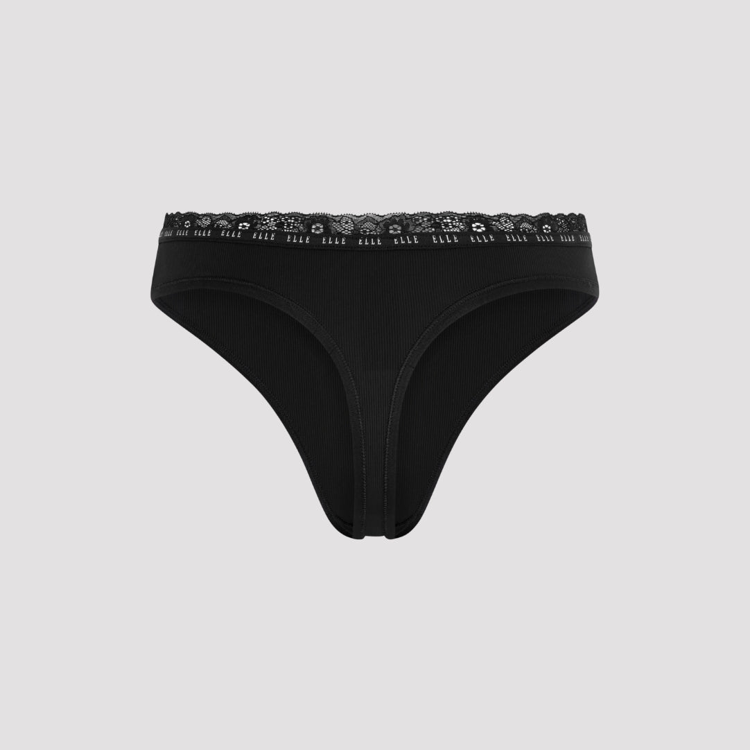 Multi Pack (3) Synthetic Rib Thongs in Black RRP £28