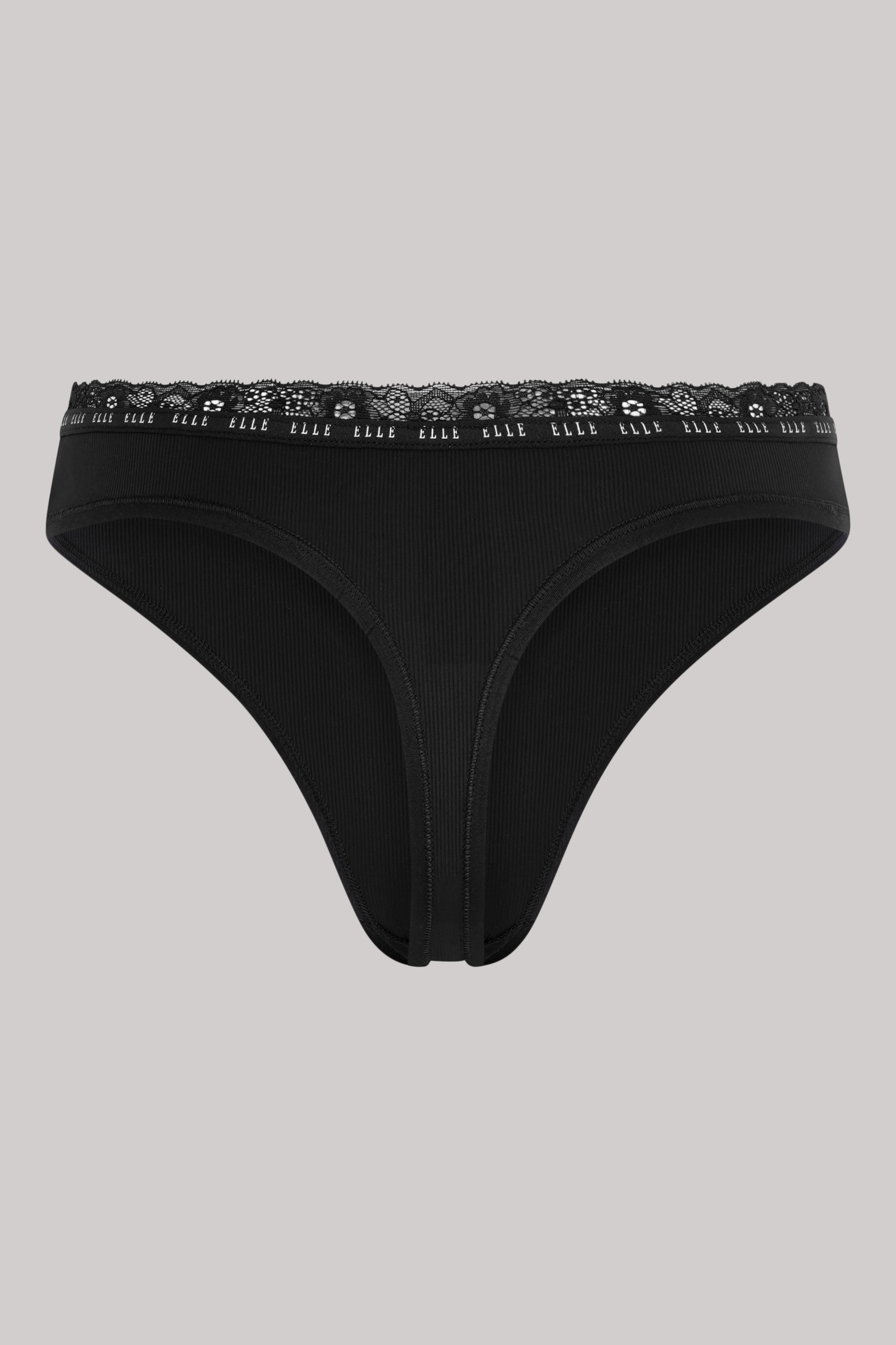 Multi Pack (3) Synthetic Rib Thongs in Black RRP £22