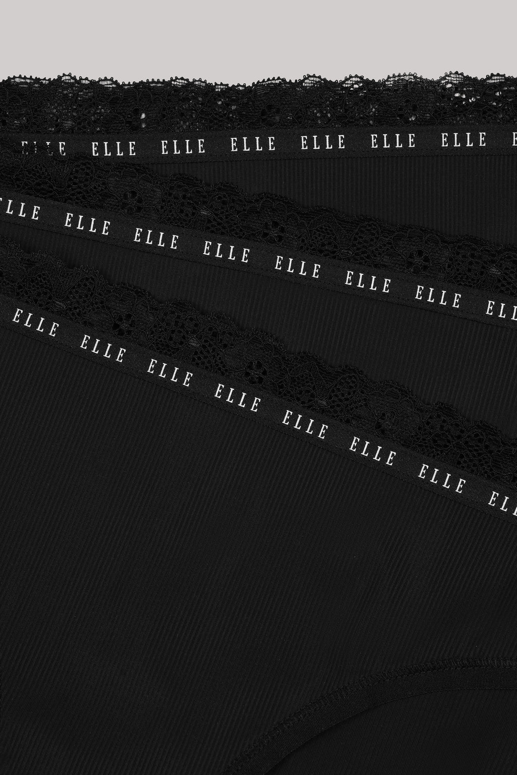 Multi Pack (3) Synthetic Rib Thongs in Black RRP £22