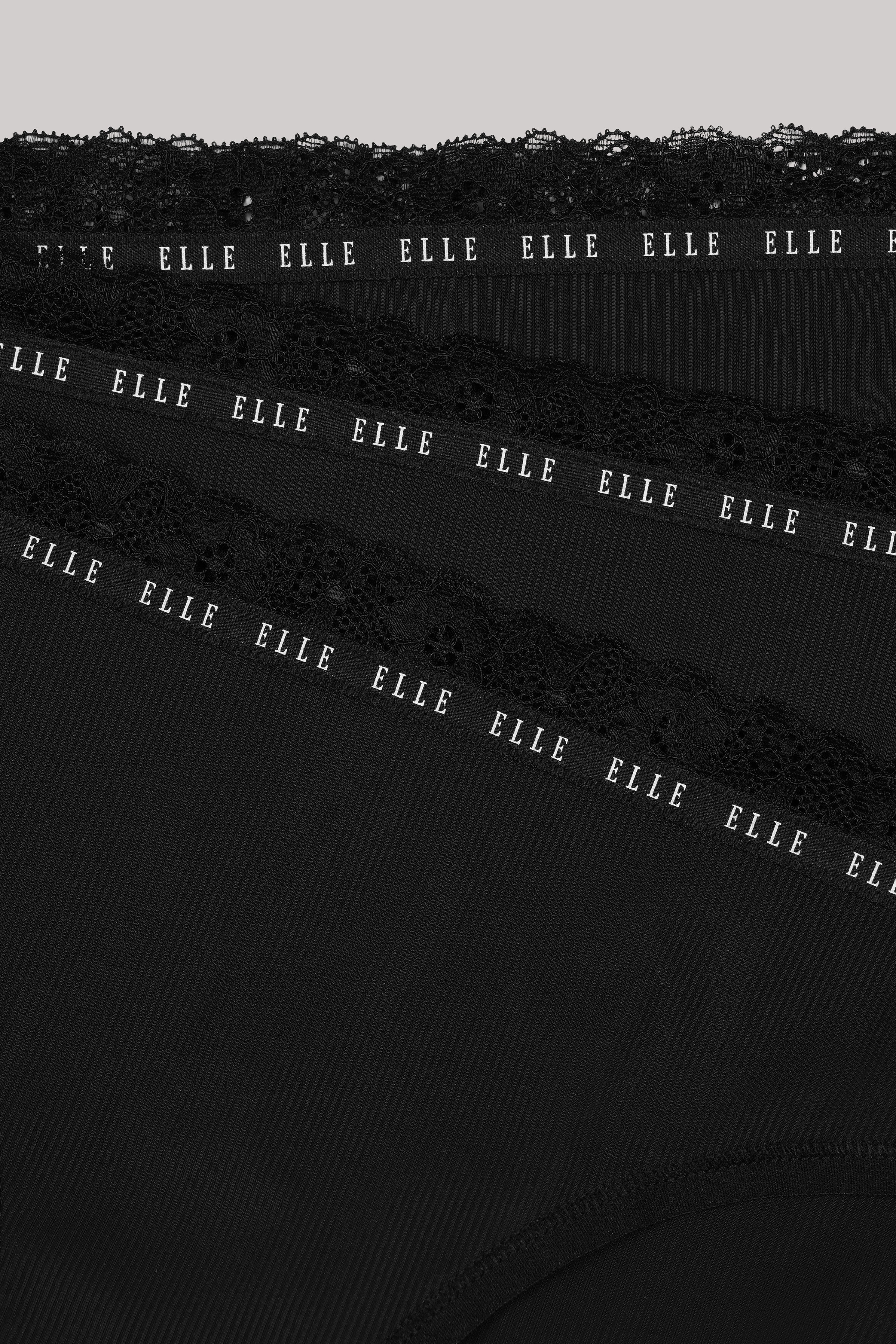 Multi Pack (3) Synthetic Rib Thongs in Black RRP £22