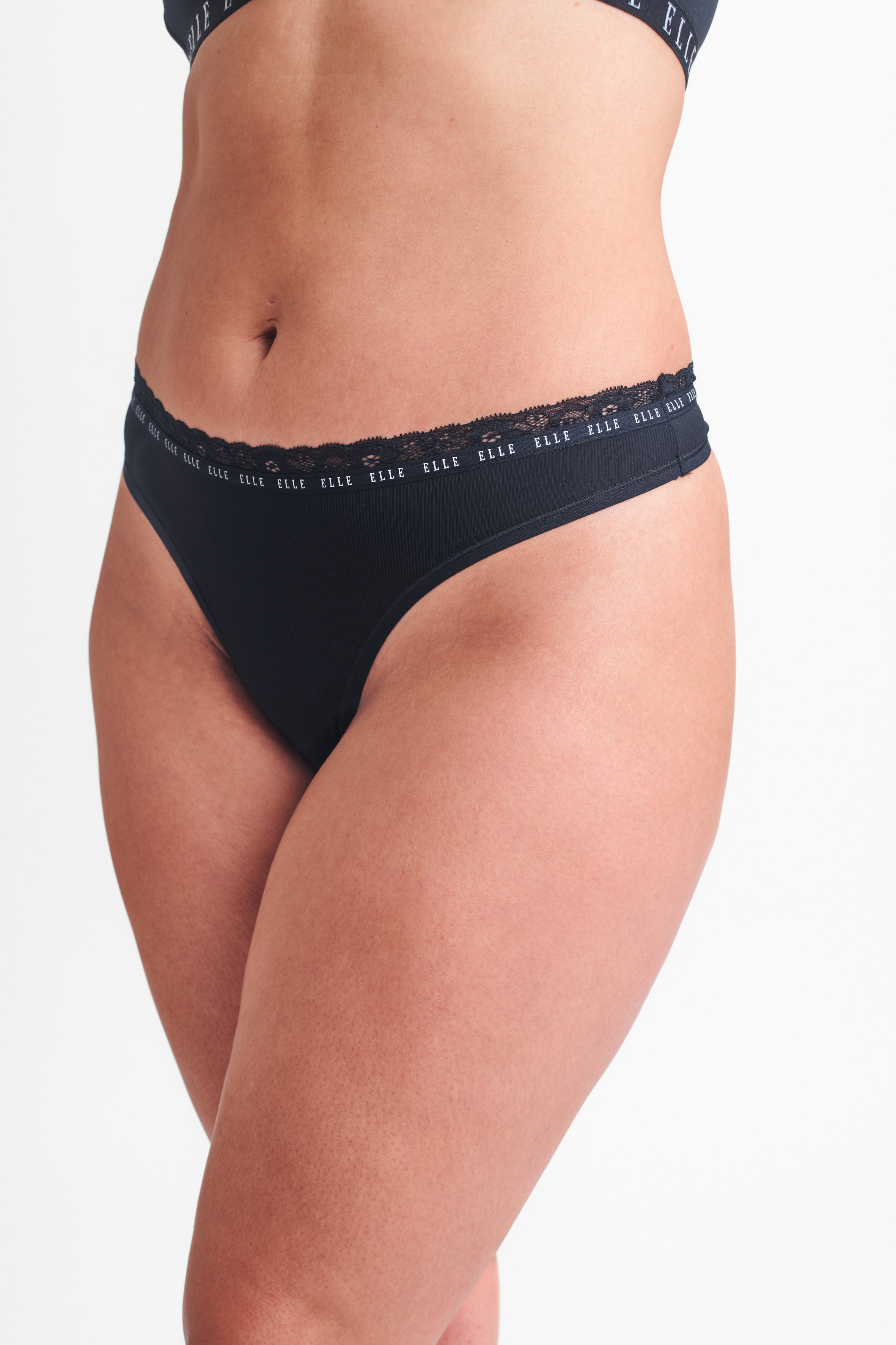 Multi Pack (3) Synthetic Rib Thongs in Black RRP £22