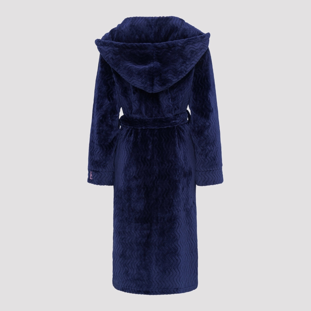Wave Fleece Gown in Navy RRP £60