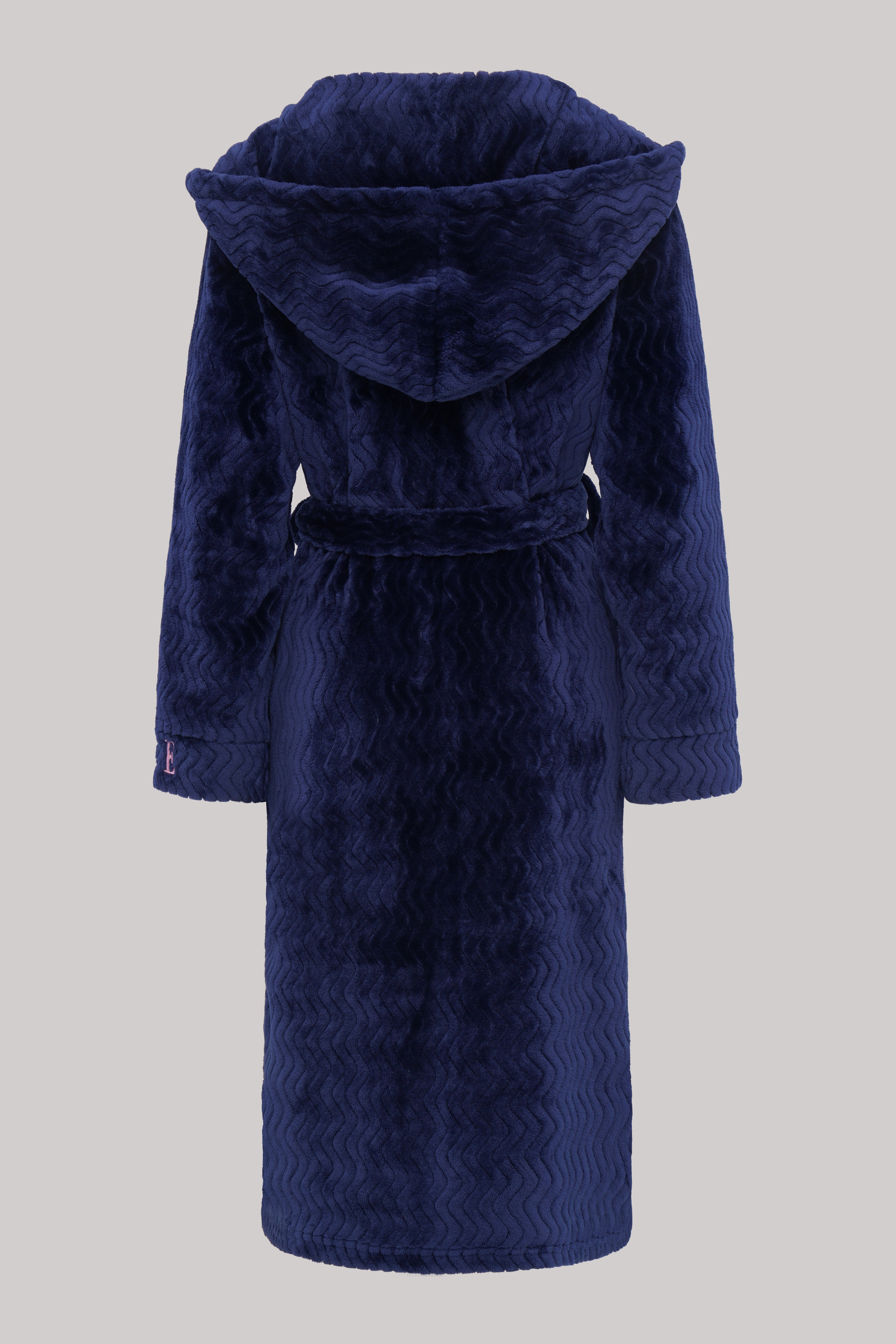 Wave Fleece Gown in Navy RRP £50