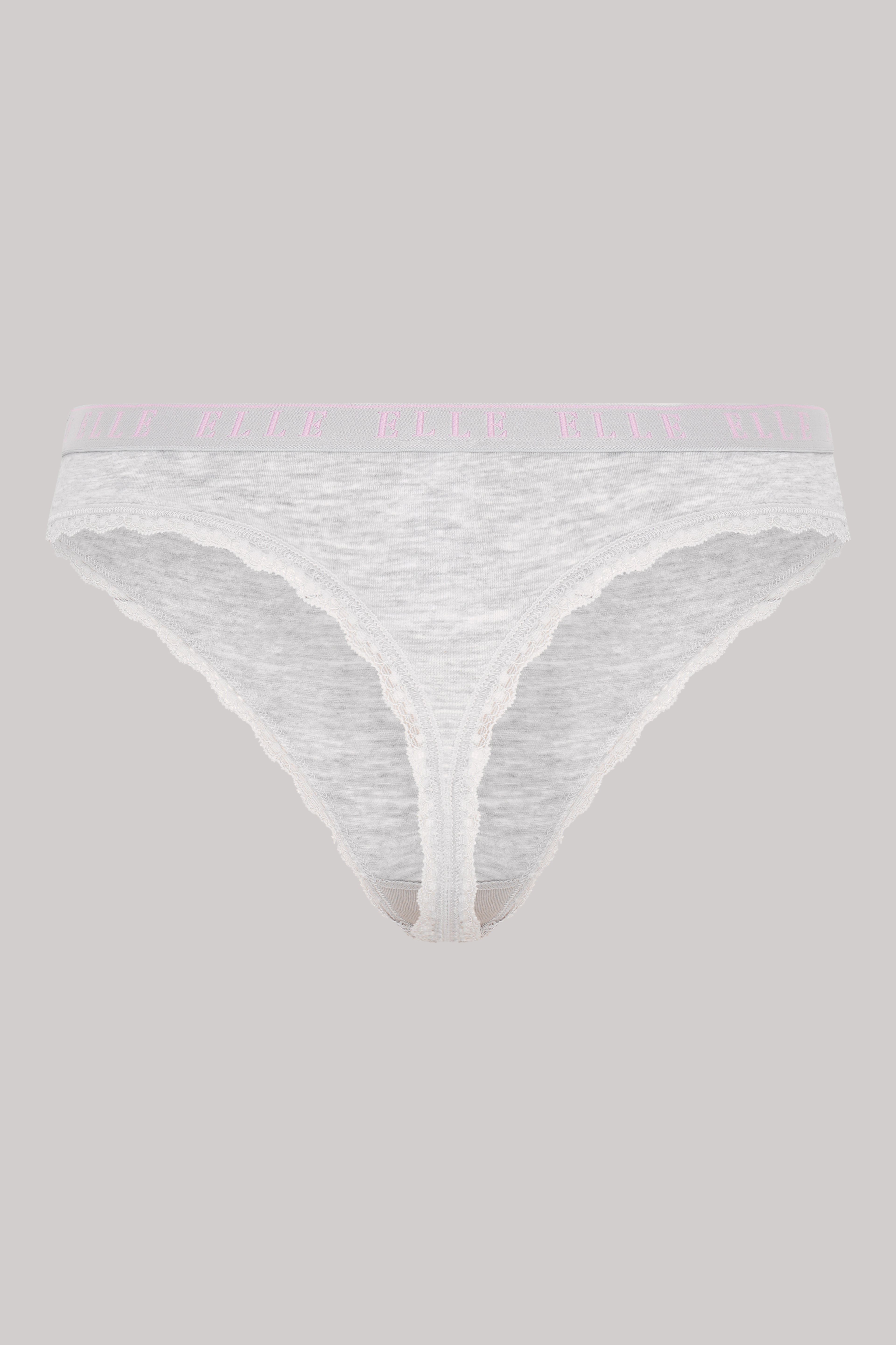 Multi Pack (3) Cotton Lace Trim Tipped Thongs RRP £22