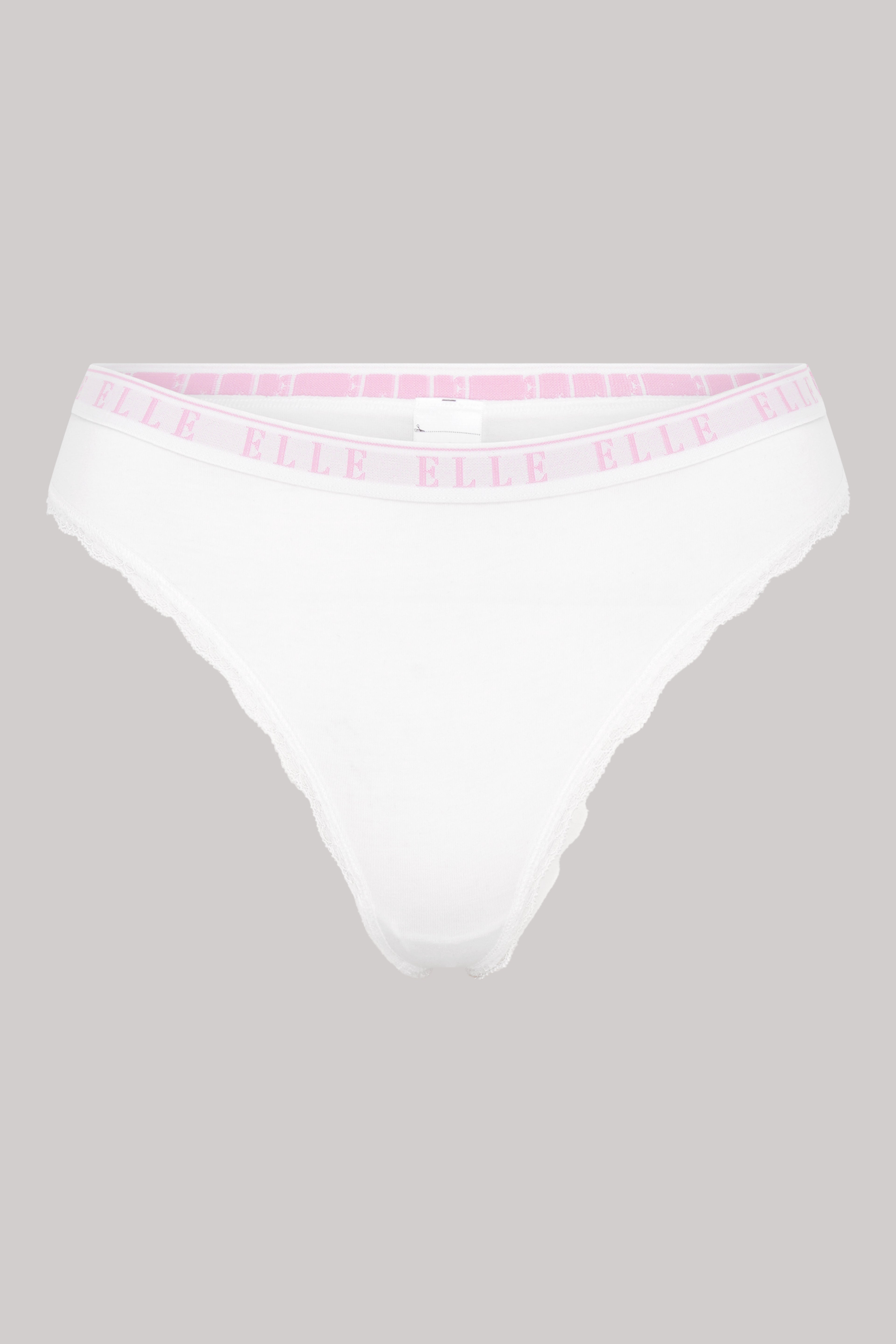 Multi Pack (3) Cotton Lace Trim Tipped Thongs RRP £22