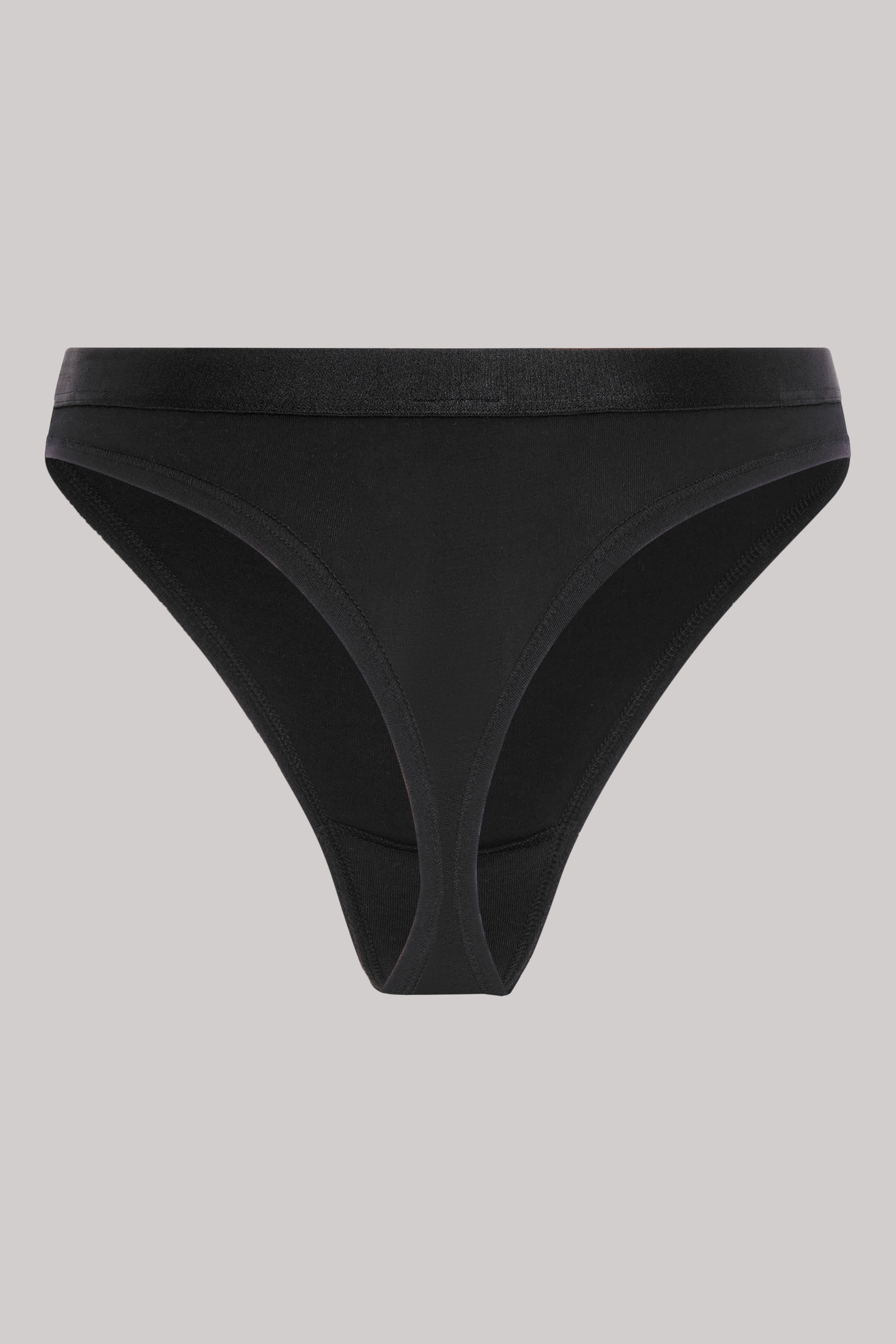 3 Pack Super Soft Cotton Heritage Patch Thongs in Black RRP £28