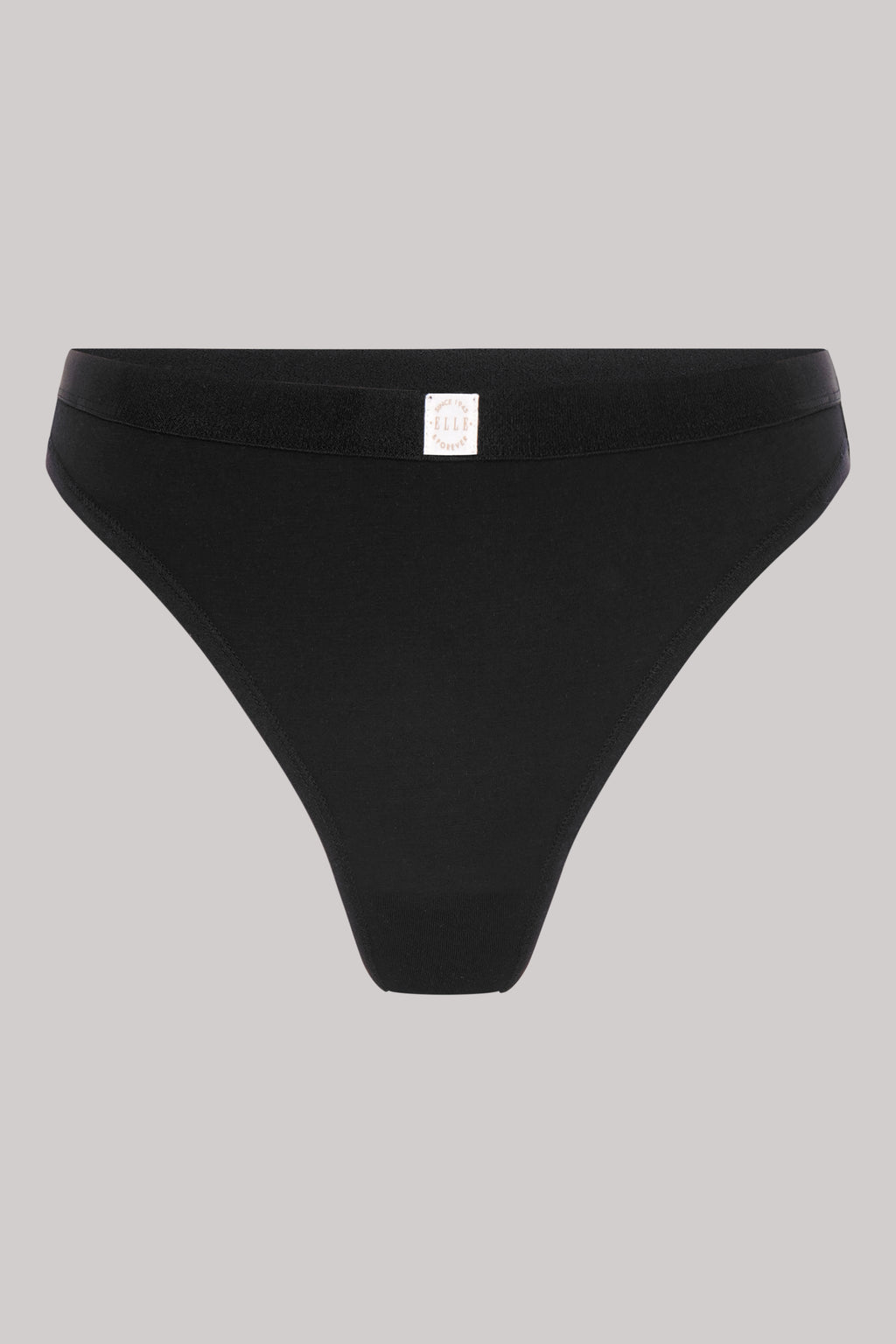 3 Pack Super Soft Cotton Heritage Patch Thongs in Black RRP £28