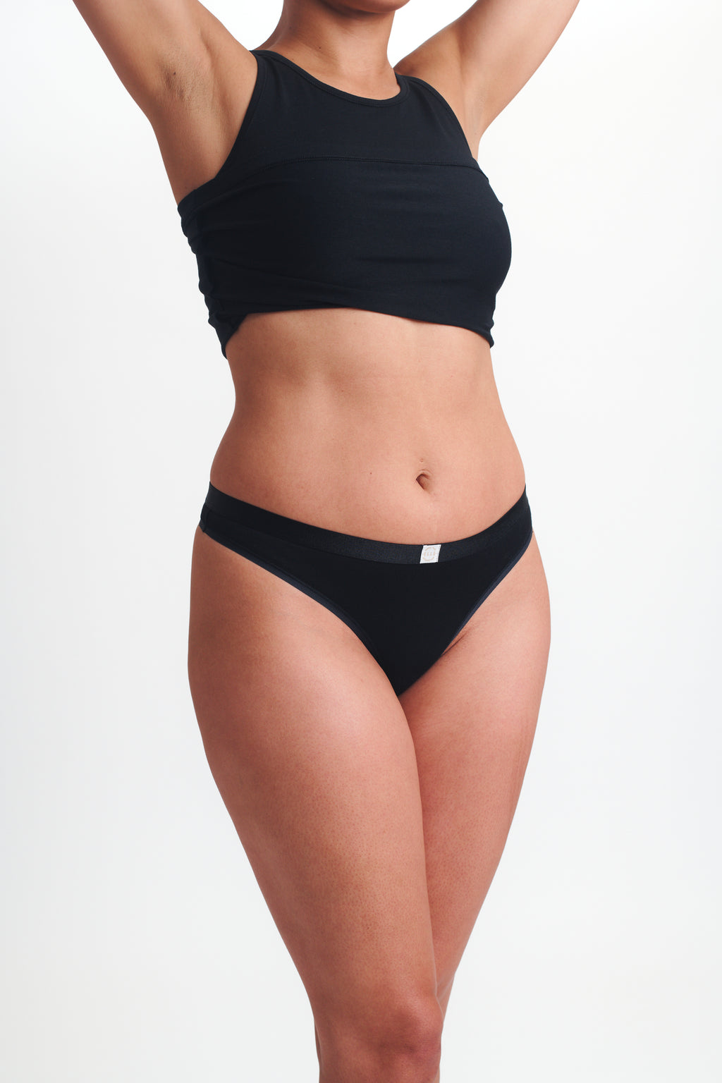 3 Pack Super Soft Cotton Heritage Patch Thongs in Black RRP £28