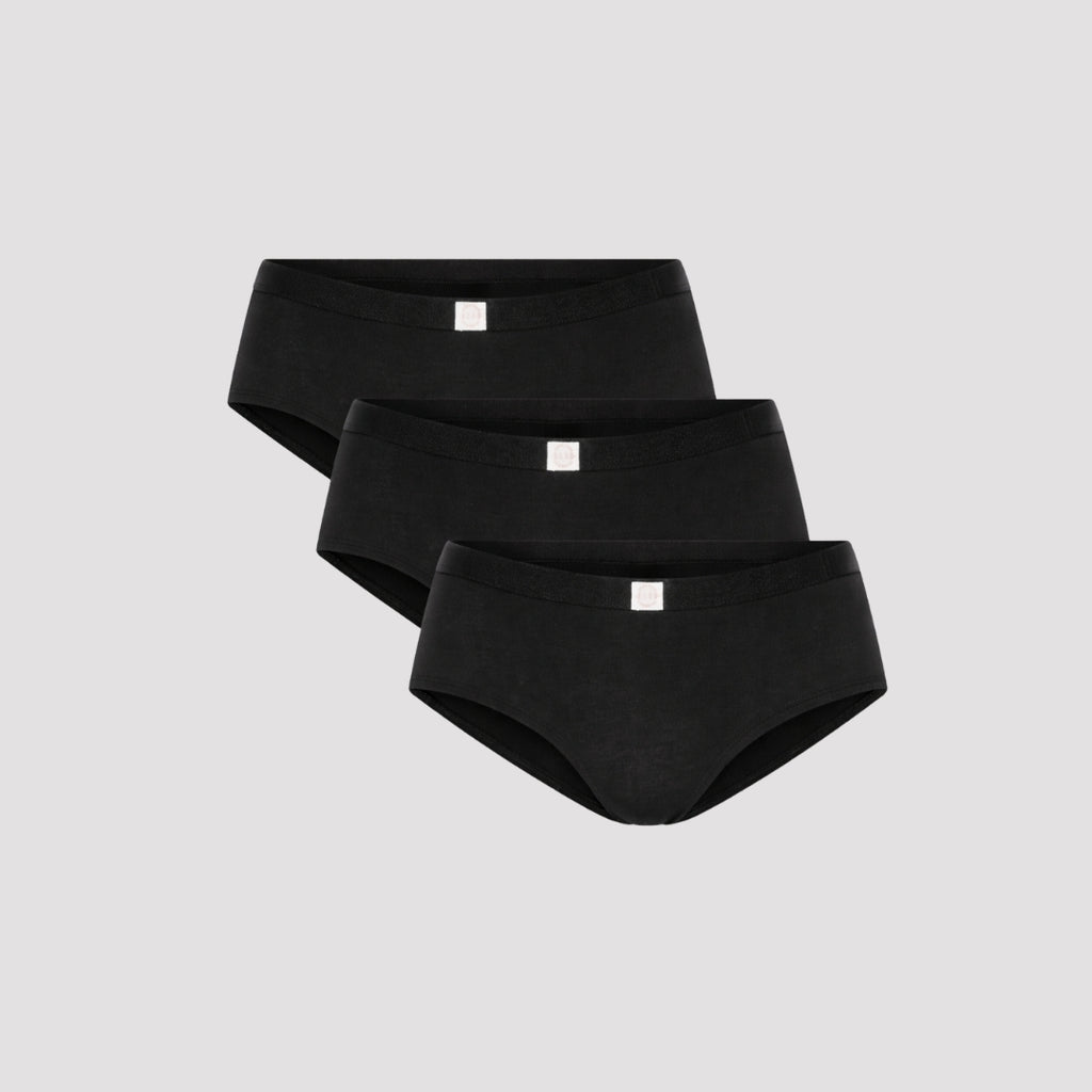 3 Pack Super Soft Cotton Heritage Patch Shorts in Black RRP £28