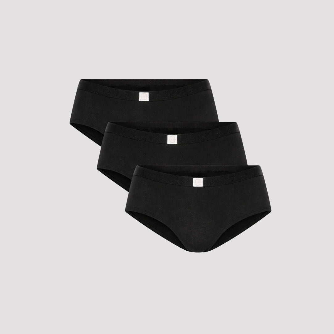 3 Pack Super Soft Cotton Heritage Patch Shorts in Black RRP £28