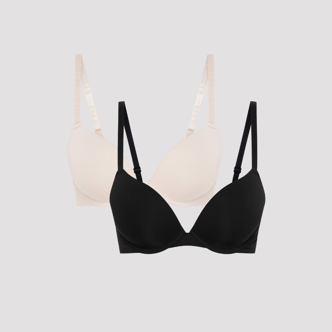 Multi Pack (2) Padded Smooth Bras Branded Strap RRP £40