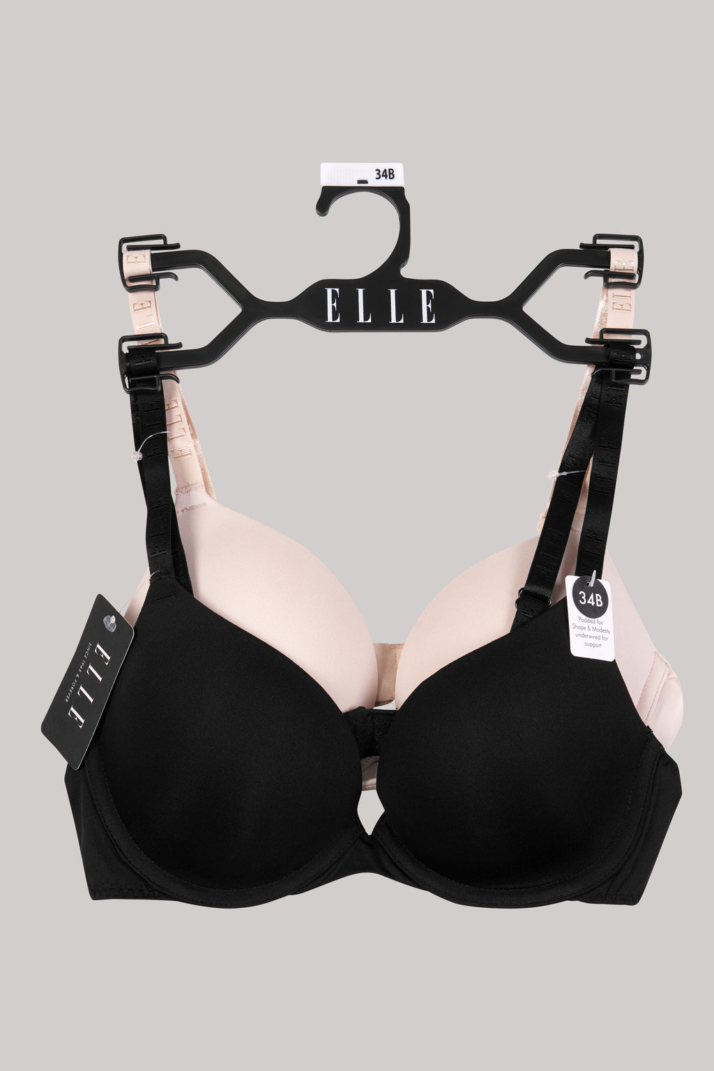Multi Pack (2) Padded Smooth Bras Branded Strap RRP £40
