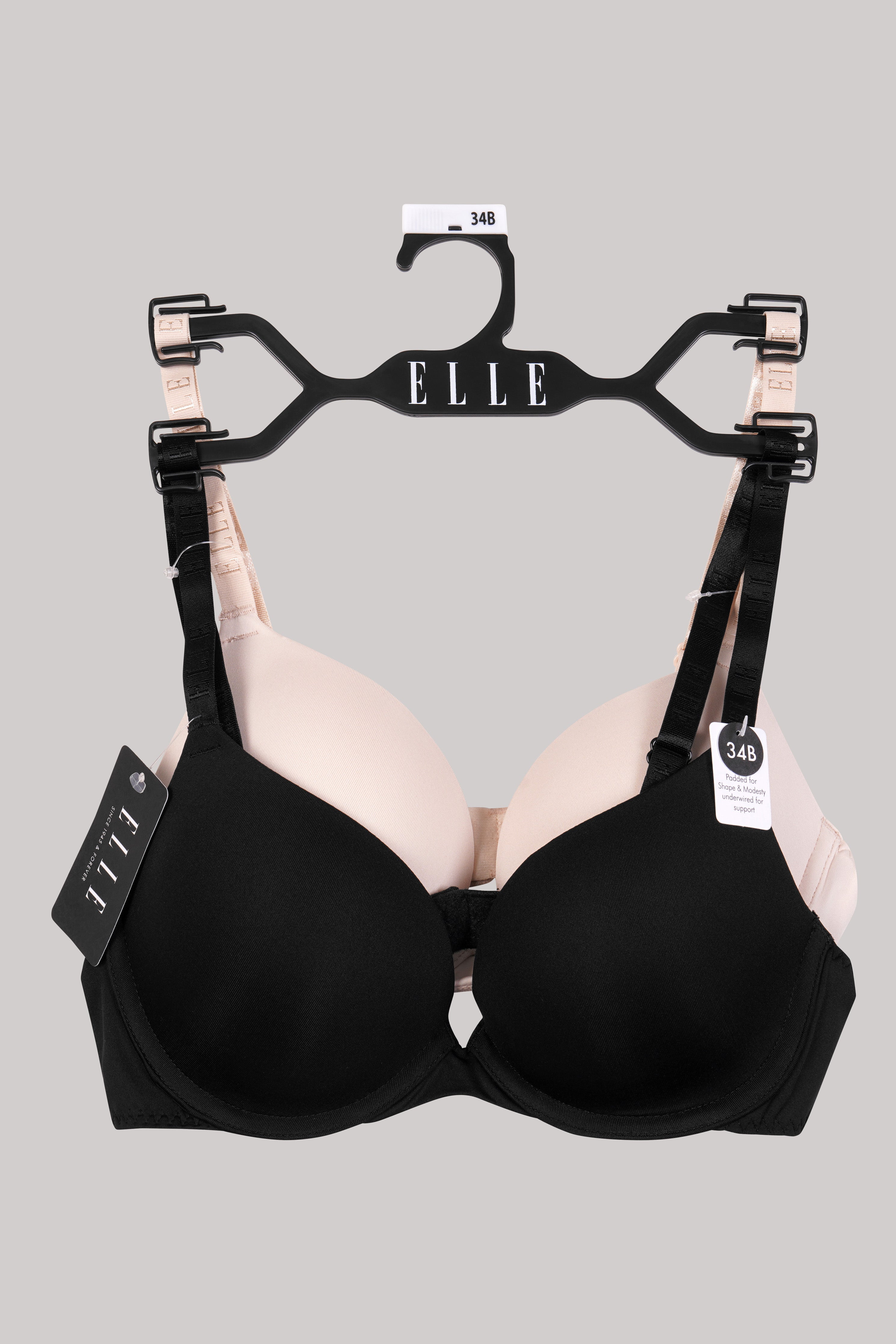 Multi Pack (2) Padded Smooth Bras Branded Strap RRP £40