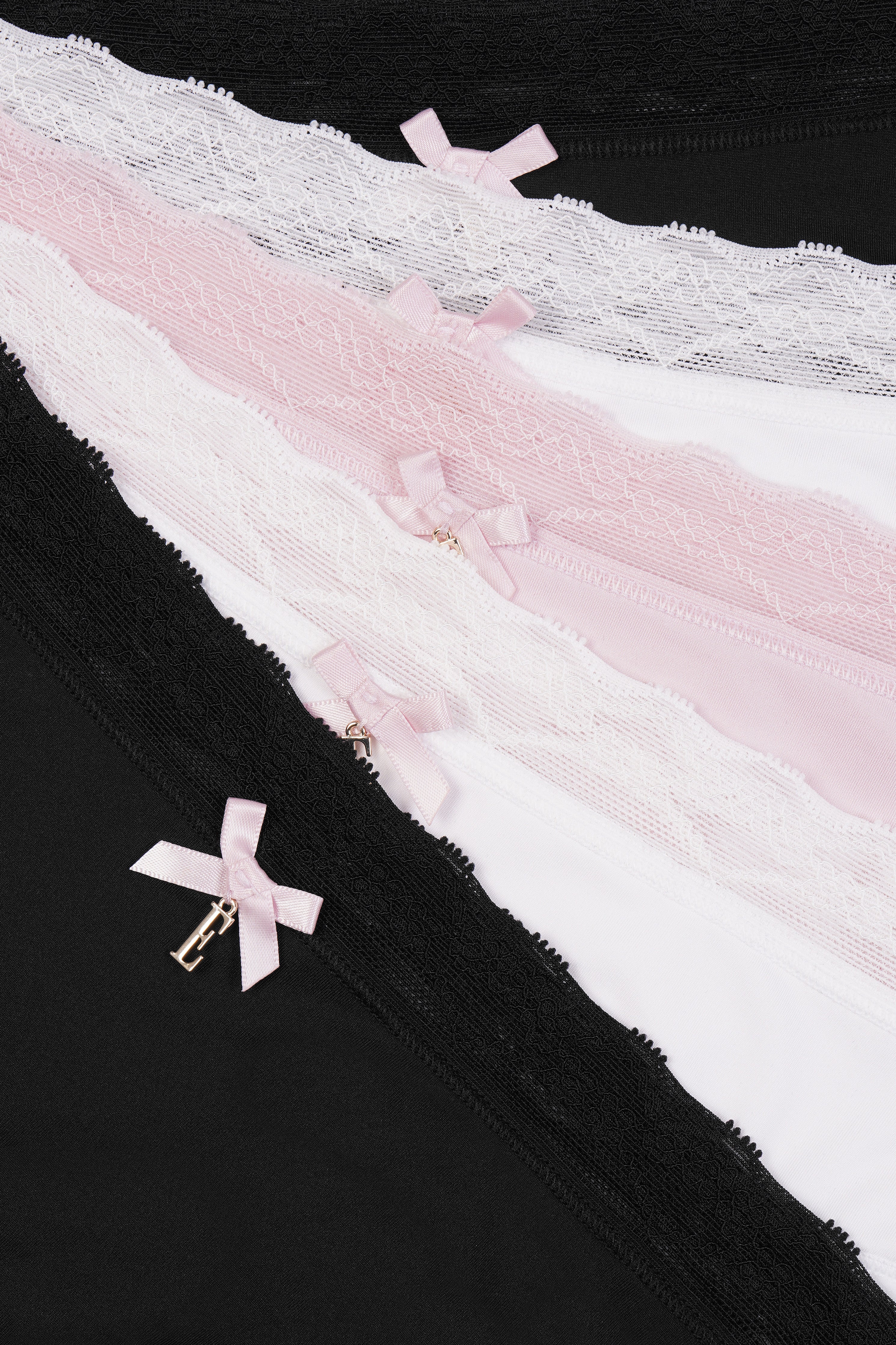 Multi Pack (5) Lace Waist Thongs RRP £35