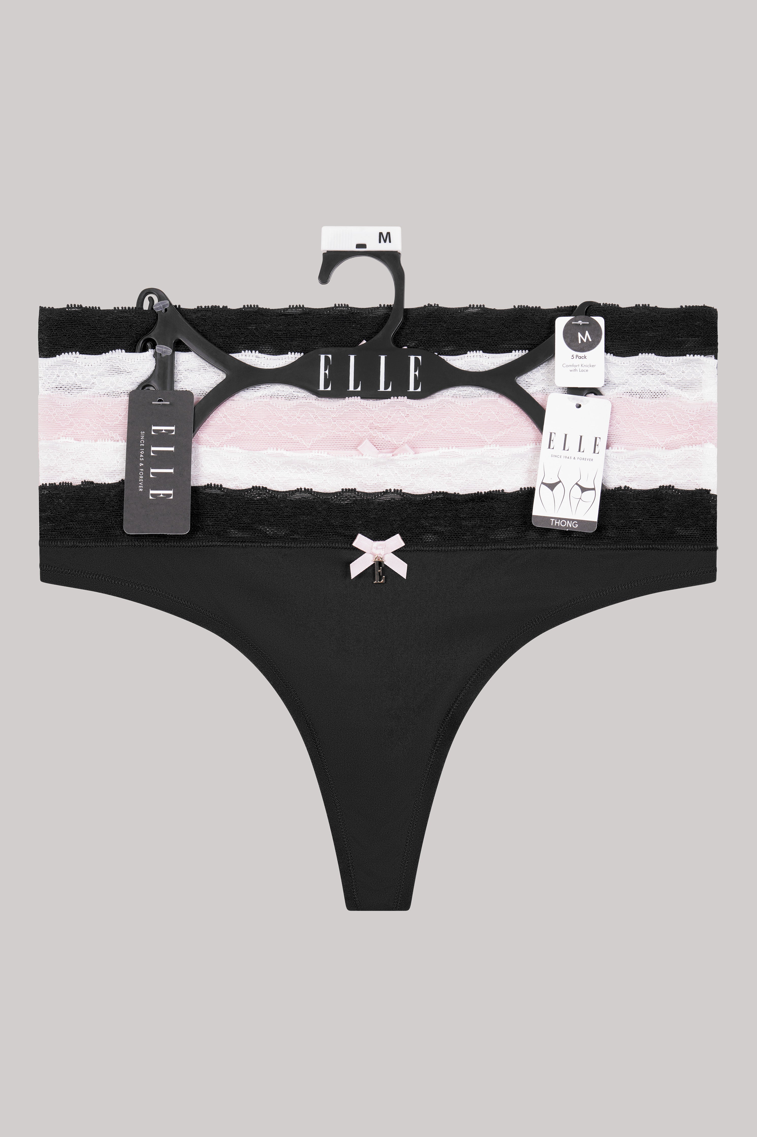 Multi Pack (5) Lace Waist Thongs RRP £35