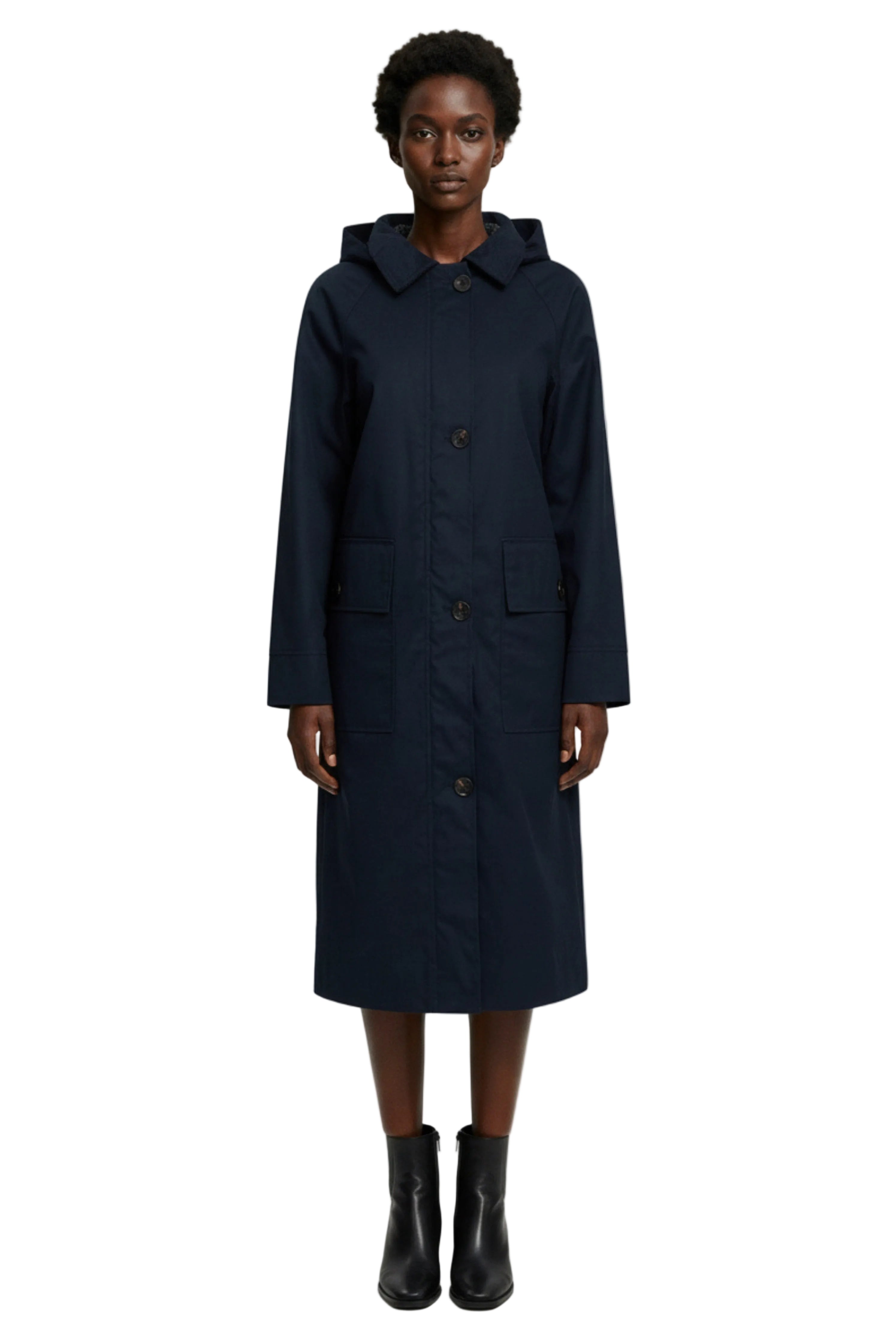 Elle Waxed Cotton Long Coat RRP £189