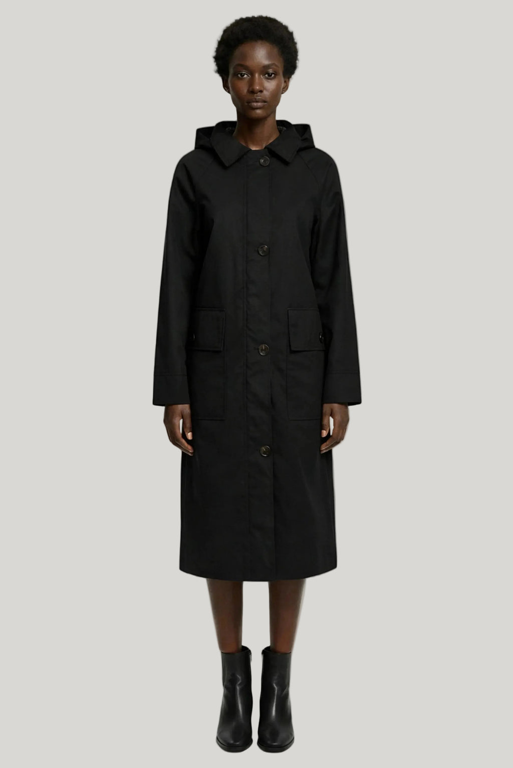 Elle Waxed Cotton Long Coat RRP £189