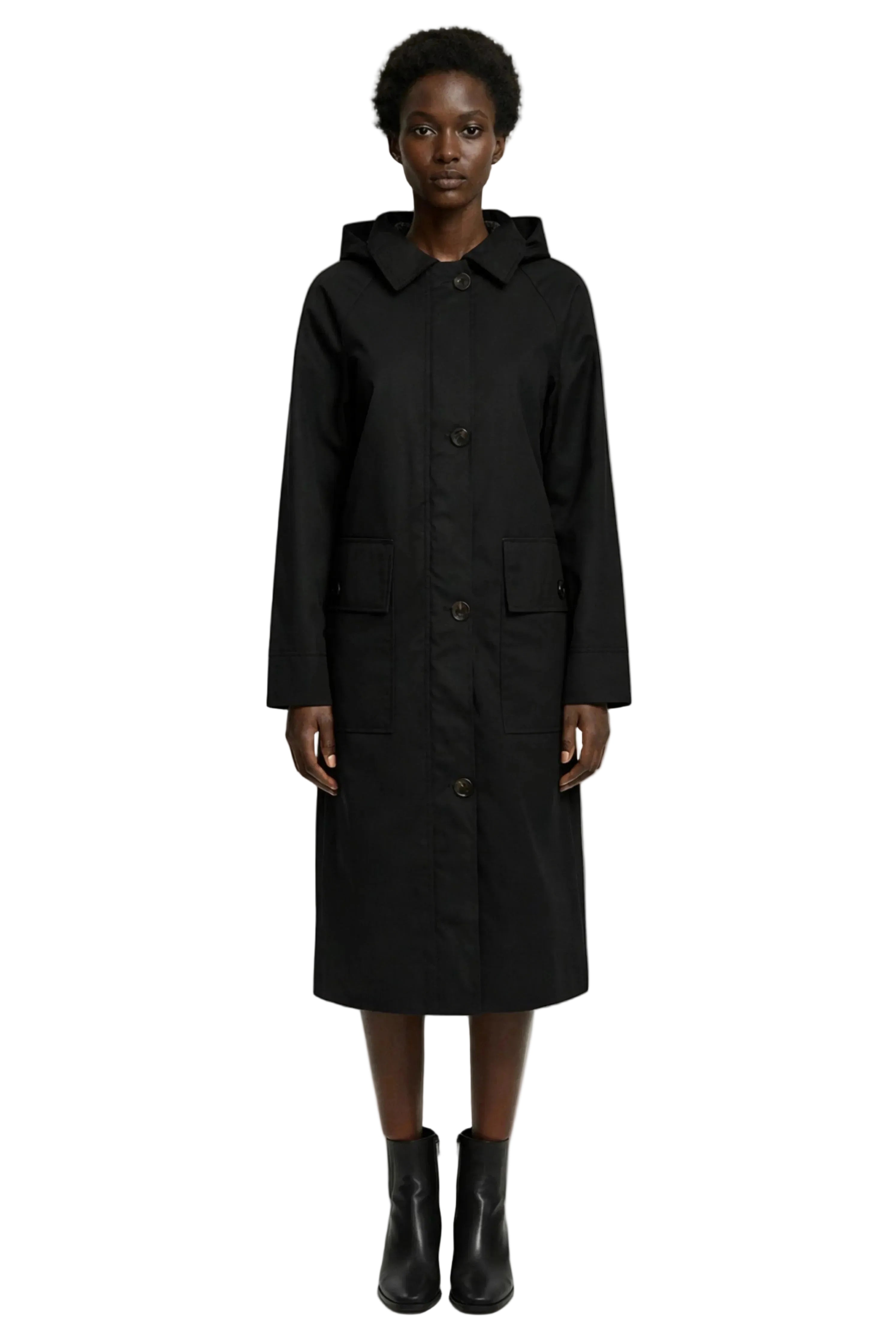 Elle Waxed Cotton Long Coat RRP £189
