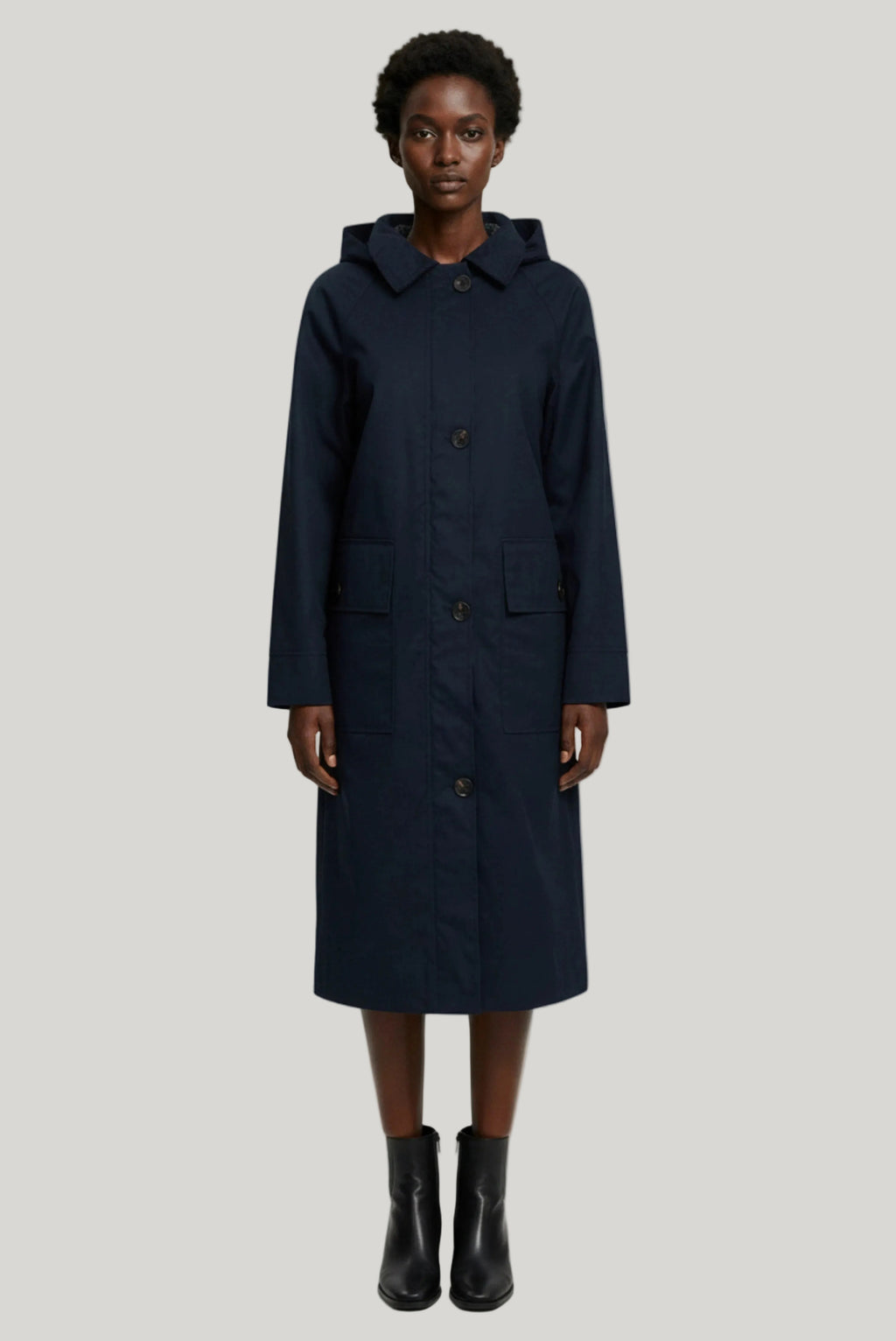 Elle Waxed Cotton Long Coat RRP £189