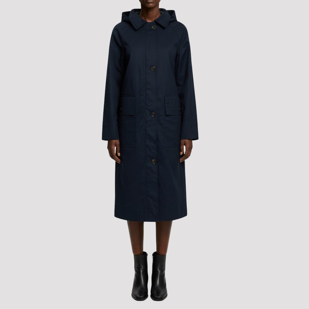 Elle Waxed Cotton Long Coat RRP £189