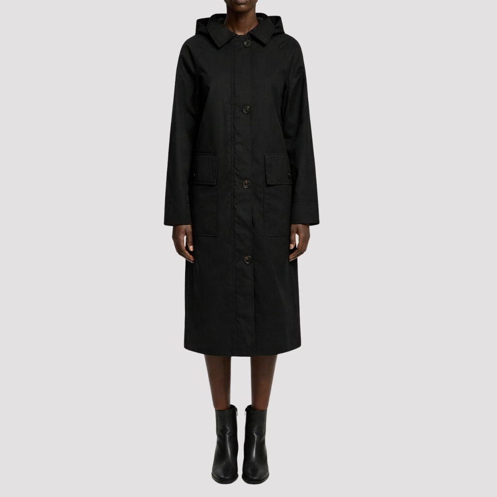 Elle Waxed Cotton Long Coat RRP £189