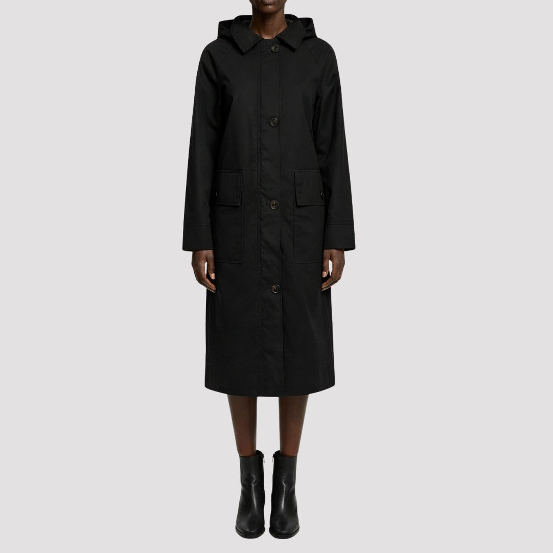 Elle Waxed Cotton Long Coat RRP £189