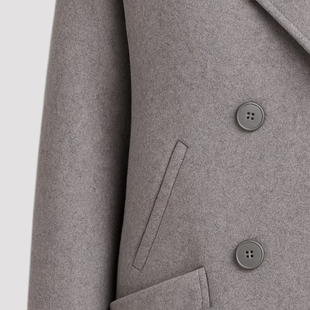 Elle Ladies Alice Wool Coat in Grey RRP £179