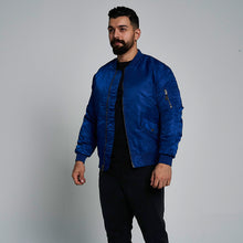 Load image into Gallery viewer, ProGo Ronnie Men&#39;s Bomber Jacket Blue RRP £99.99
