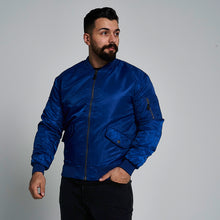 Load image into Gallery viewer, ProGo Ronnie Men&#39;s Bomber Jacket Blue RRP £99.99
