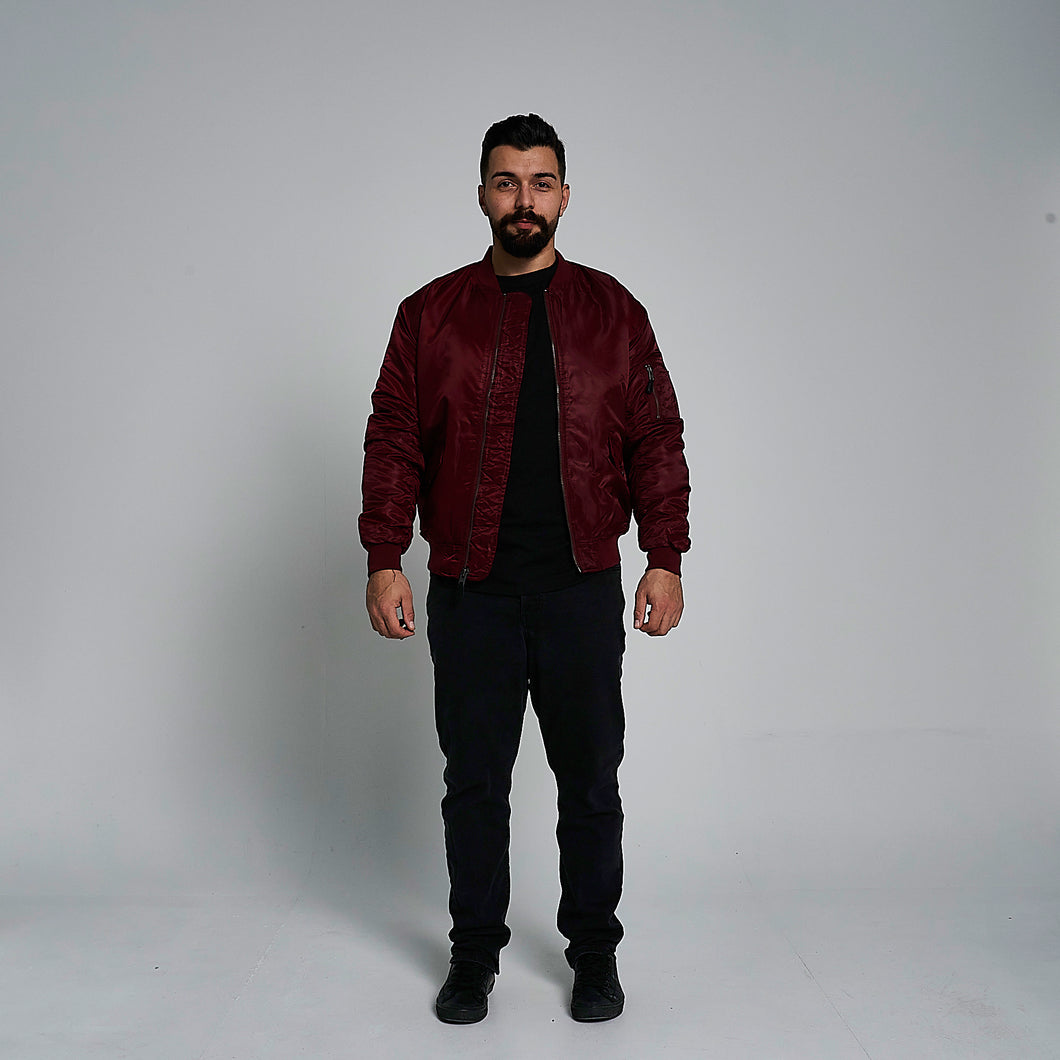 ProGo Ronnie Men's Bomber Jacket Burgundy RRP £99.99