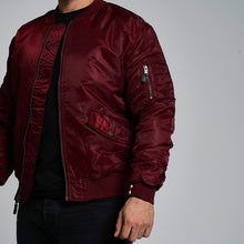 Load image into Gallery viewer, ProGo Ronnie Men&#39;s Bomber Jacket Burgundy RRP £99.99
