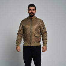 Load image into Gallery viewer, ProGo Ronnie Men&#39;s Bomber Jacket Khaki RRP £99.99
