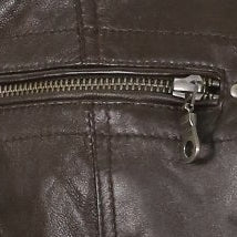 Pelle D’annata Ladies Real Leather Biker Jacket in Dark Brown RRP £279