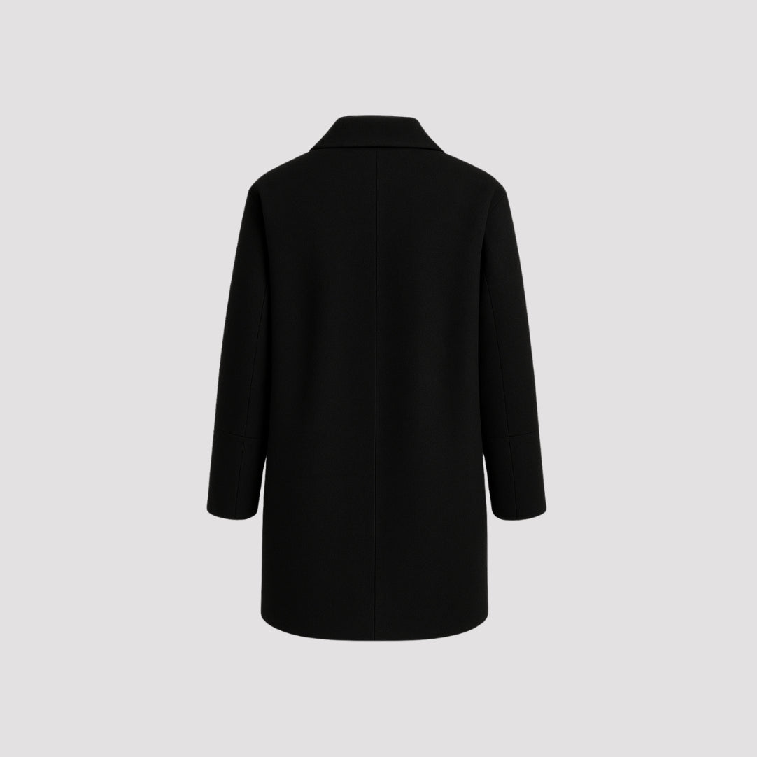 Elle Ladies Alice Wool Coat in Black RRP £179