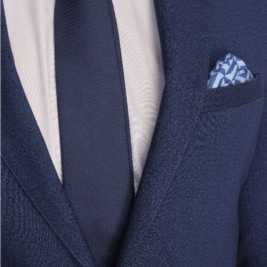 Archie Melange Slim Fit Suit Jacket in Blue RRP £119