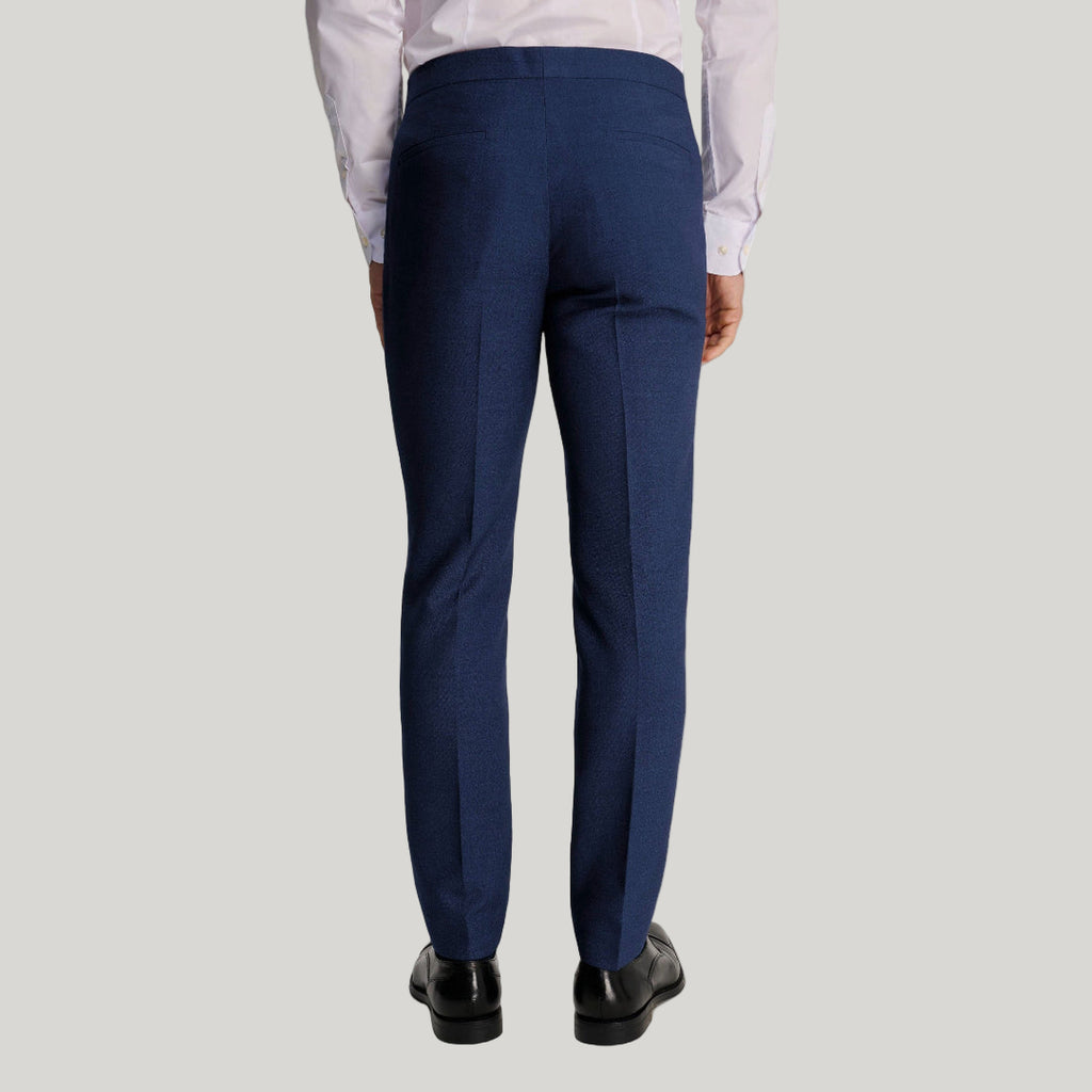 Archie Melange Slim Fit Suit Trousers in Blue RRP £65