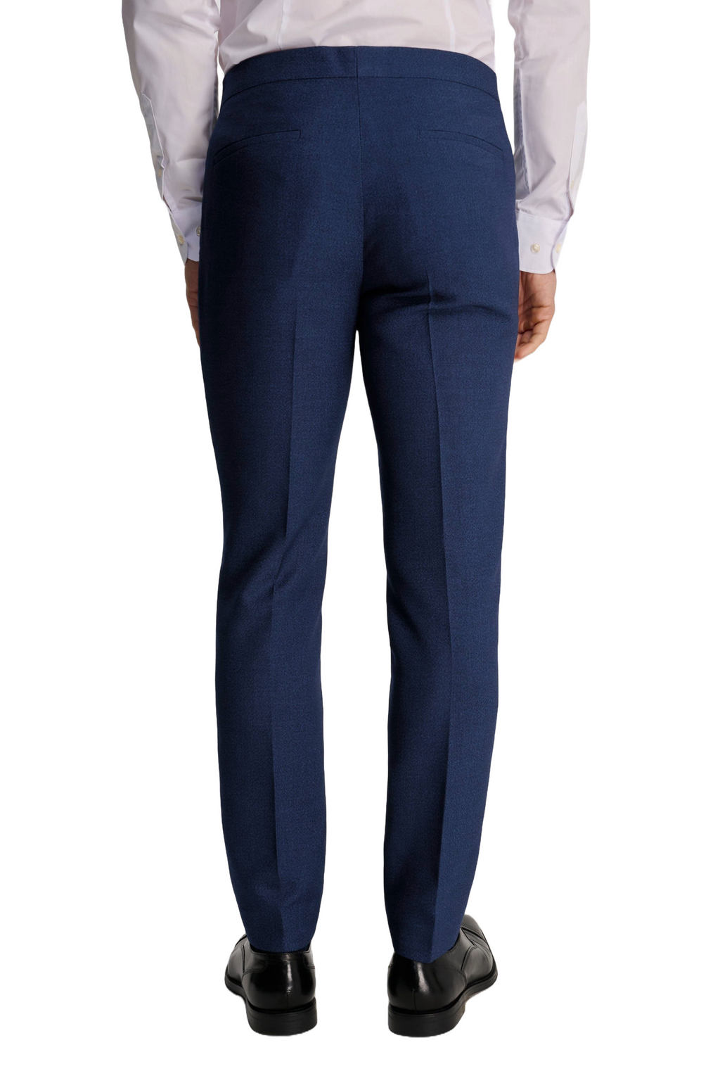 Archie Melange Slim Fit Suit Trousers in Blue RRP £65