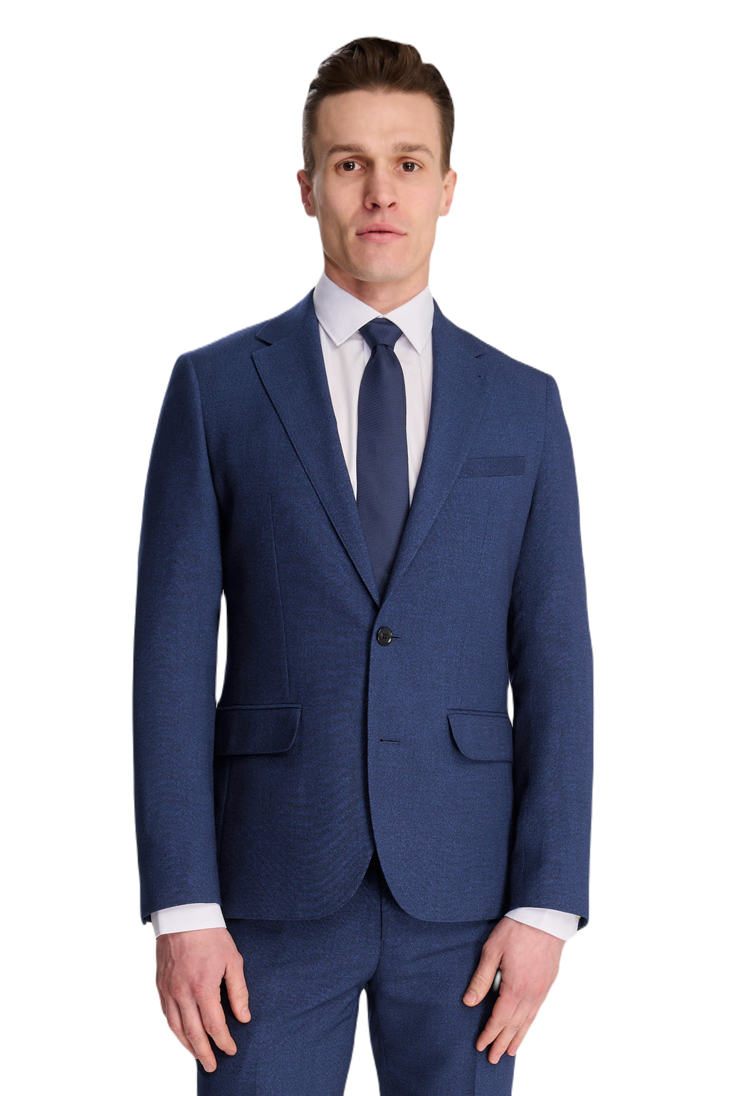 Archie Melange Slim Fit Suit Jacket in Blue RRP £119