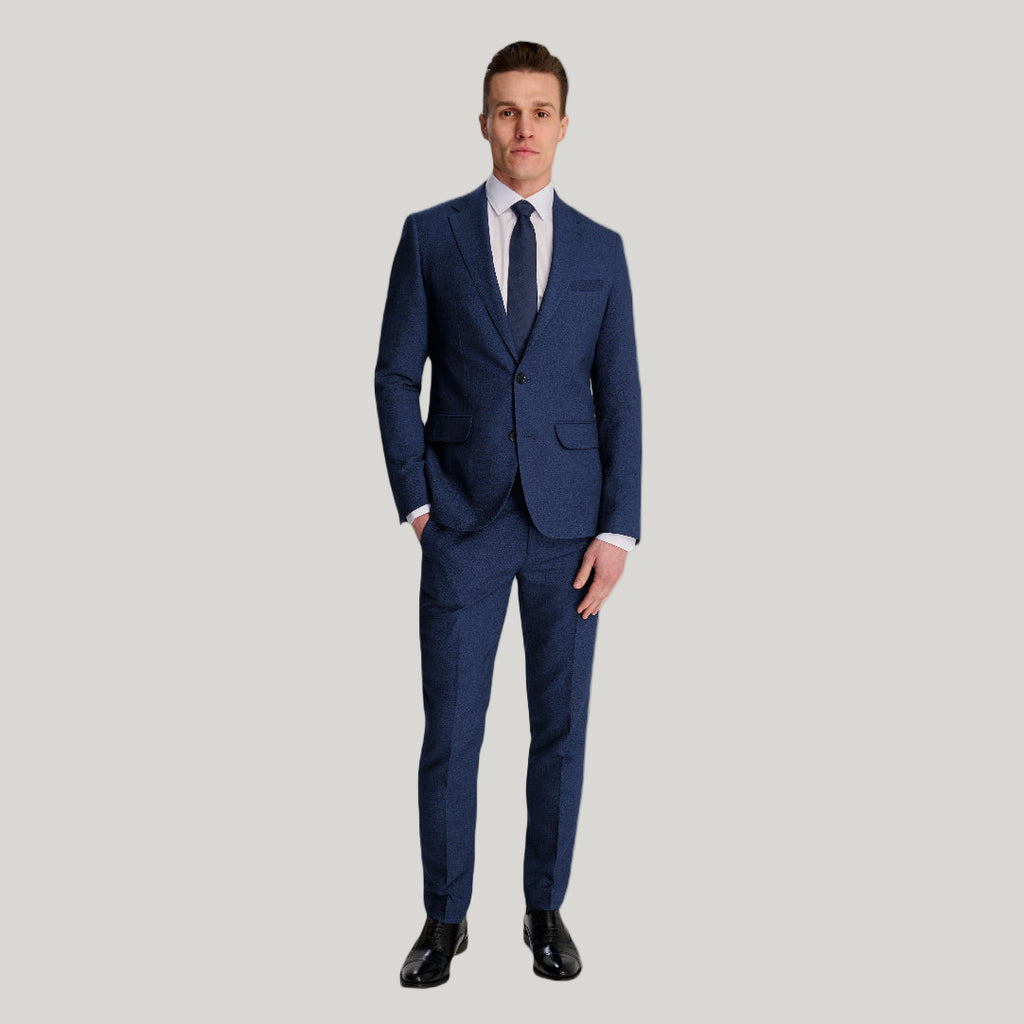 Archie Melange Slim Fit Suit Jacket in Blue RRP £119