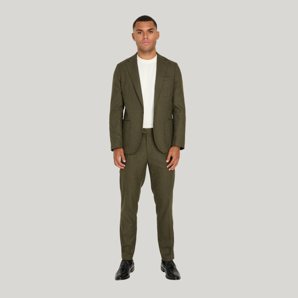 Arthur Flannel Blazer in Khaki RRP £159