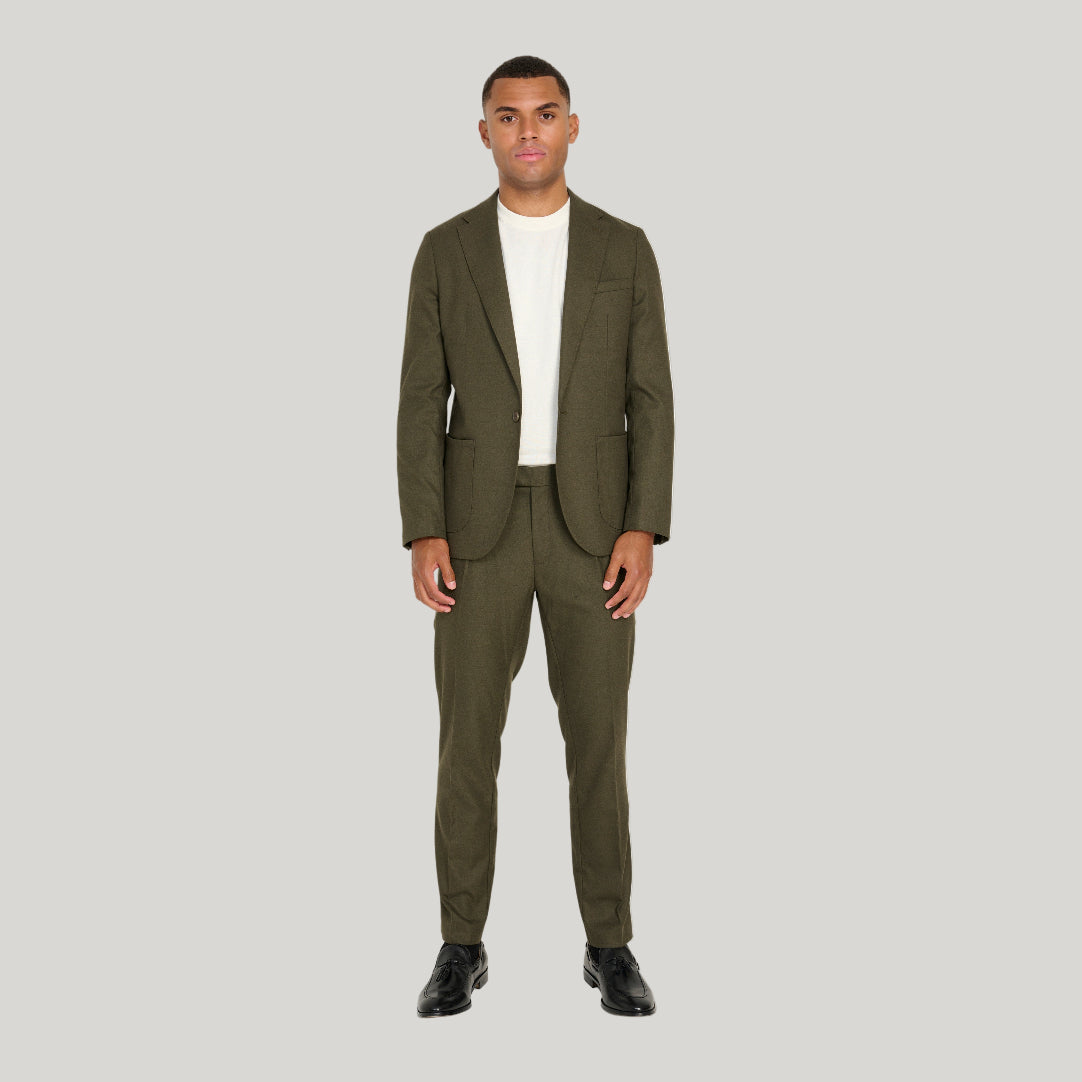 Arthur Flannel Blazer in Khaki RRP £159