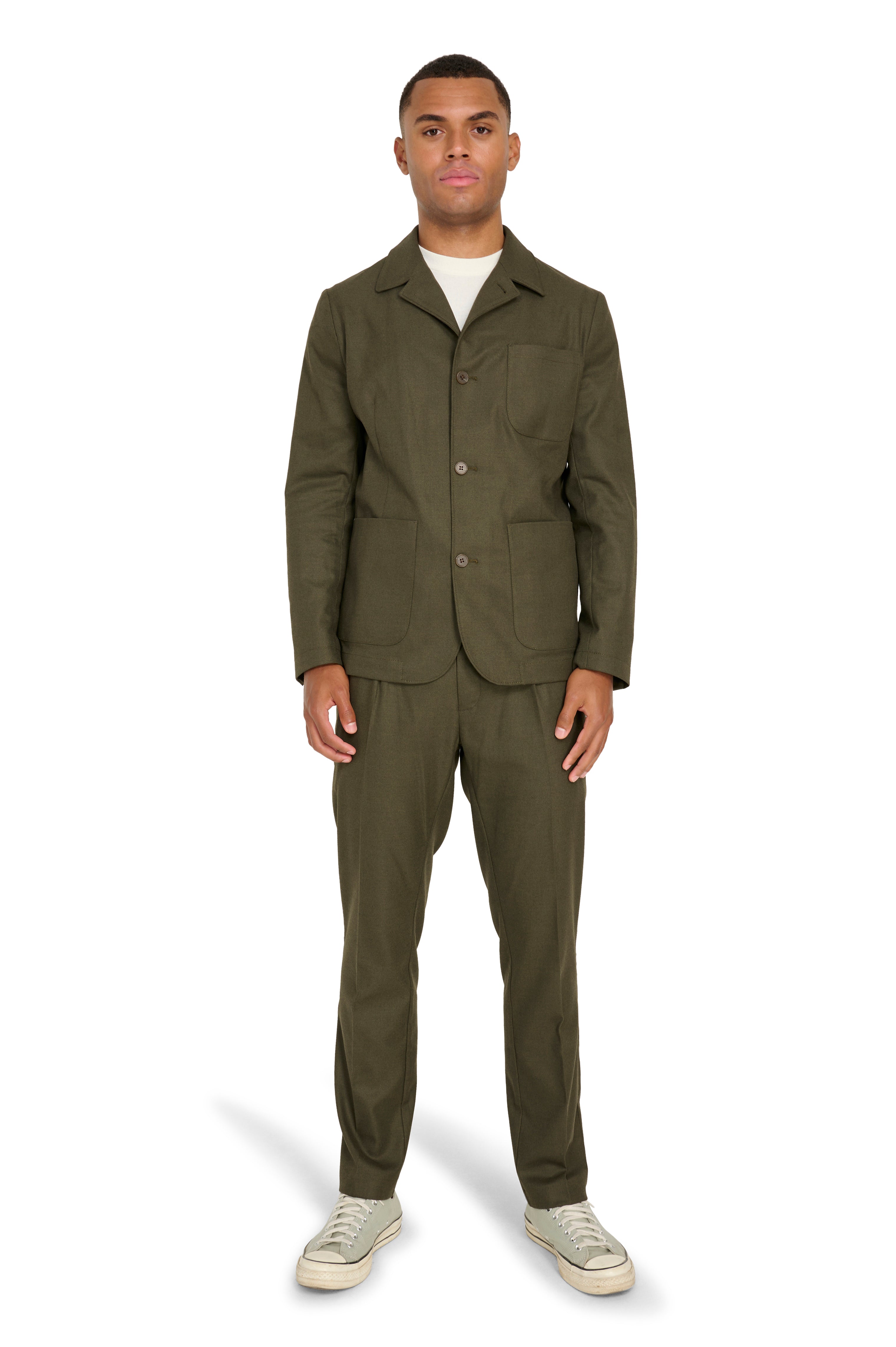 Arthur Flannel Jacket in Khaki RRP £159